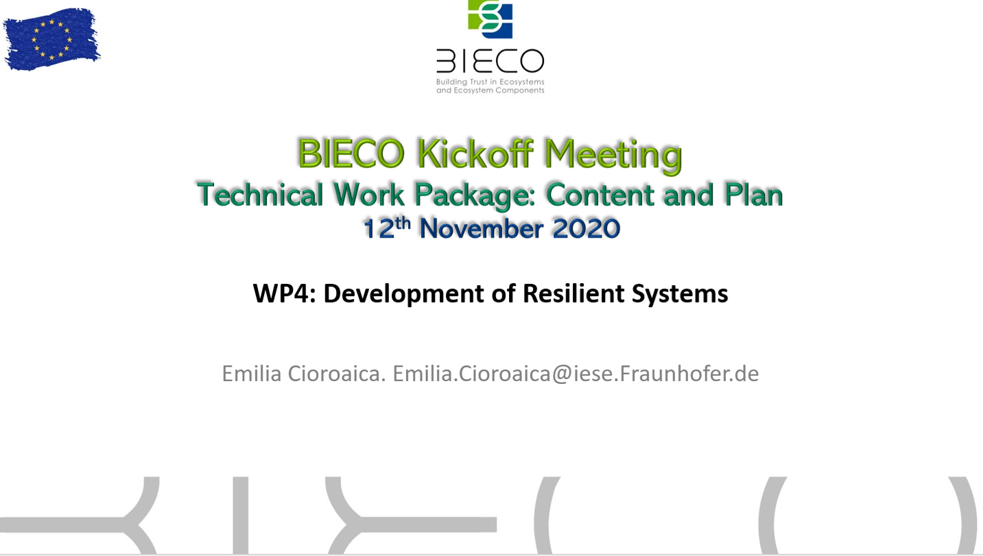 Bieco WP4 – Meeting introductiv